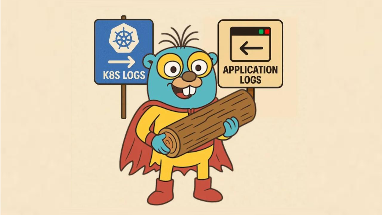 Picture showing Gonzo character receiving two types of logs to analalyze
