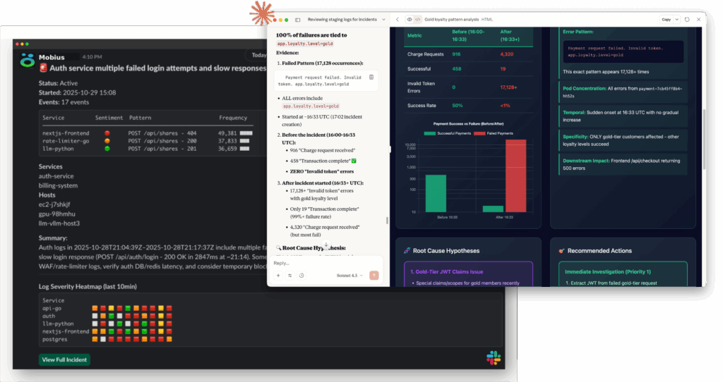 AI log analysis, surfaced where you work.