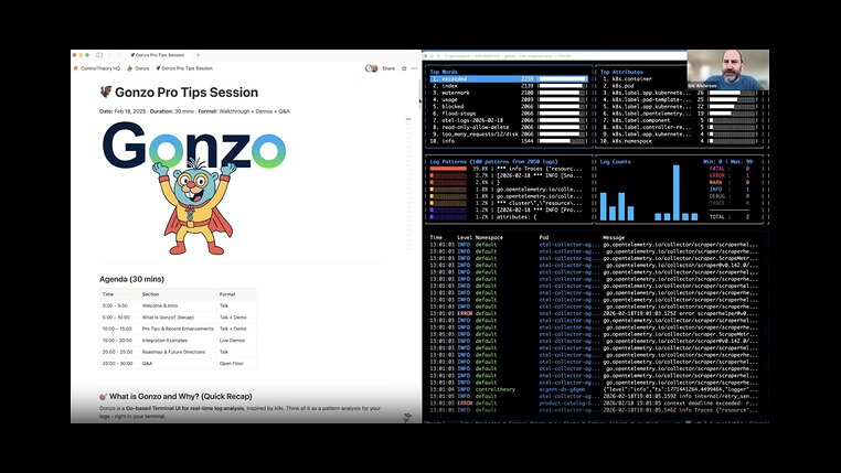Gonzo live demo and roadmap session