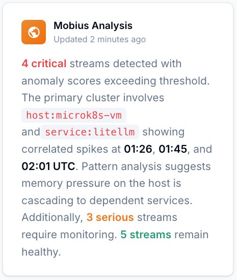 Mobius AI analysis — critical streams detected