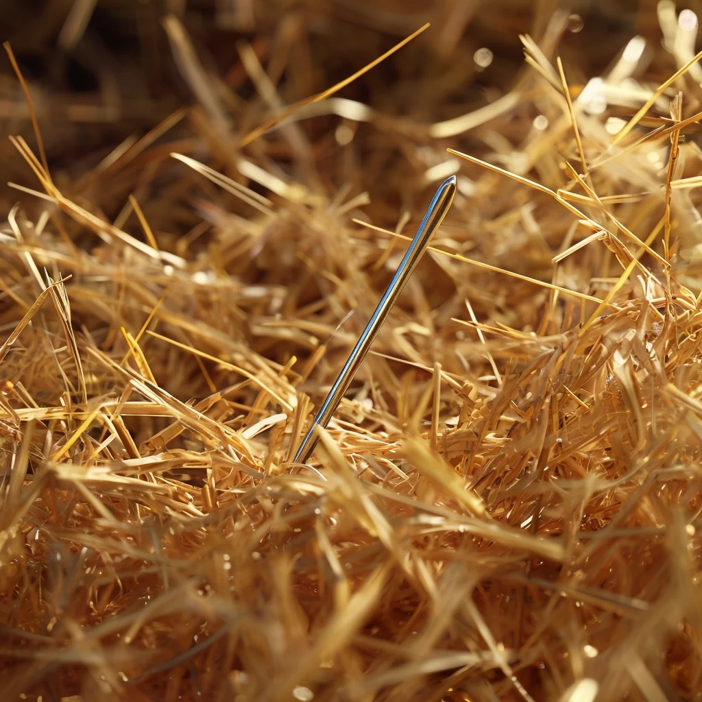 Picture of a needle in a haystack