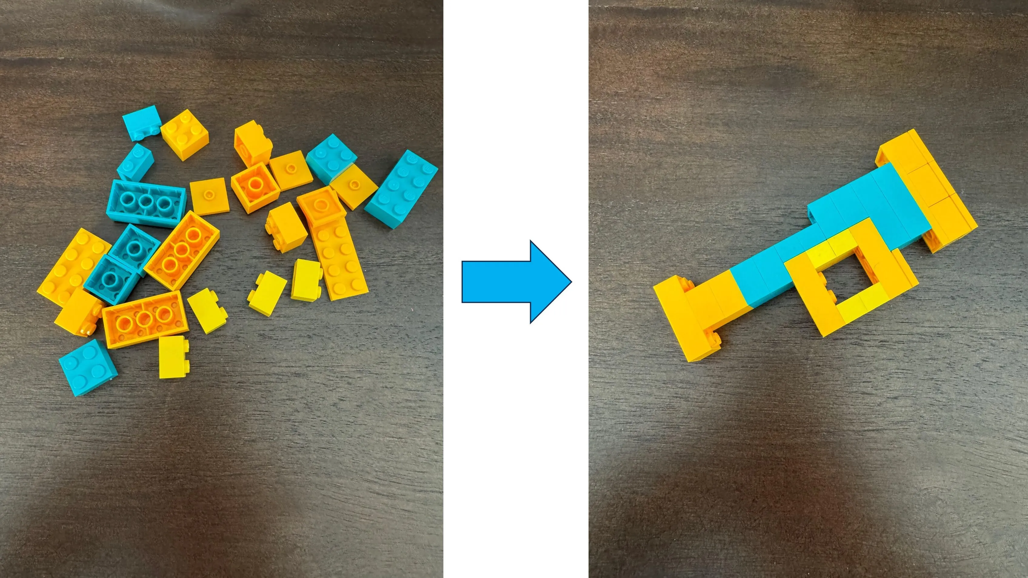 Future of OpenTelemetry showing lego being assembled into the OTel logo